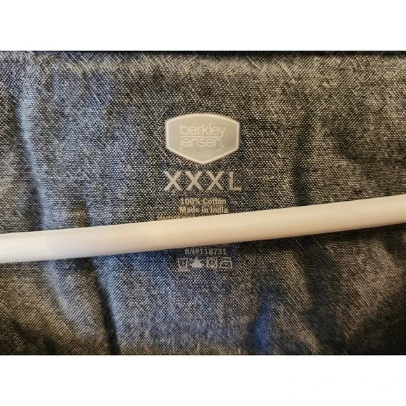 Berkley Jensen Relaxed Fit Pocket Tee Men's Size XXXL Blue/ White - Picture 6 of 6